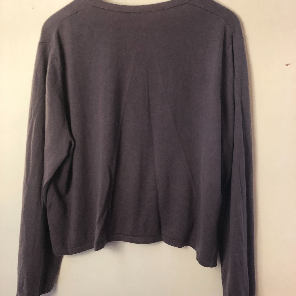 J Jill silk cotton cashmere cropped cardigan - Picture 2 of 6